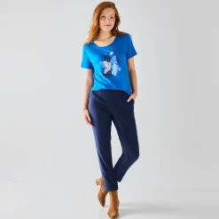Effen tapered 7/8-broek