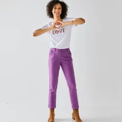 Effen tapered 7/8-broek