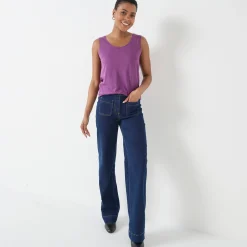Effen topje met brede bandjes