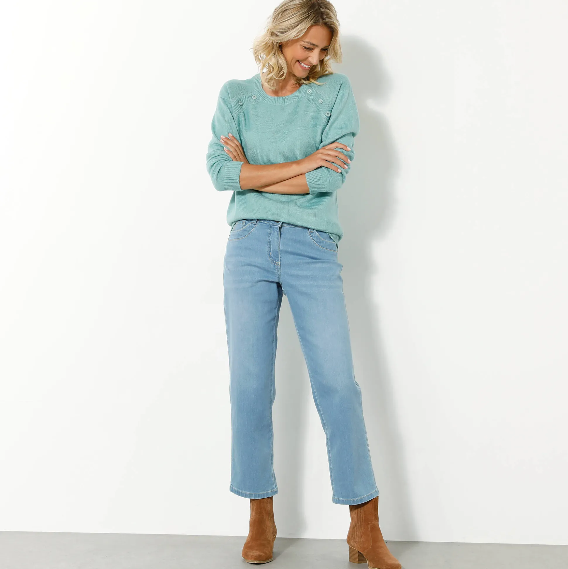 Effen trui in marinestijl