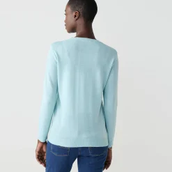 Effen trui met ronde hals, zachte touch