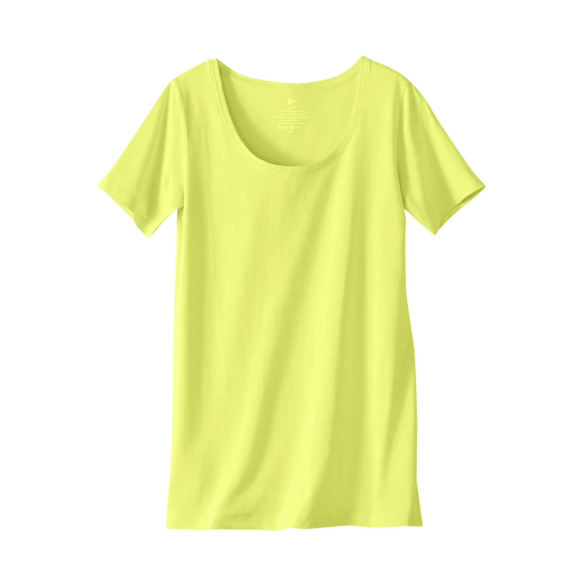 Effen T-shirt in biokatoen met ronde hals, eco-verantwoord
