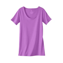 Effen T-shirt in biokatoen met ronde hals, eco-verantwoord