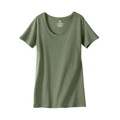 Effen T-shirt in biokatoen met ronde hals, eco-verantwoord
