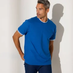 Effen T-shirt in piquétricot, korte mouwen