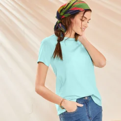 Effen T-shirt met korte mouwen