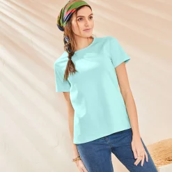 Effen T-shirt met korte mouwen