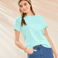 Effen T-shirt met korte mouwen
