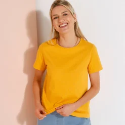 Effen T-shirt met korte mouwen
