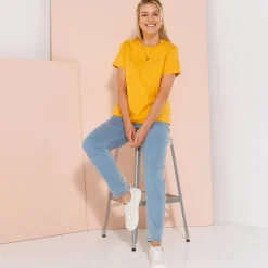Effen T-shirt met korte mouwen