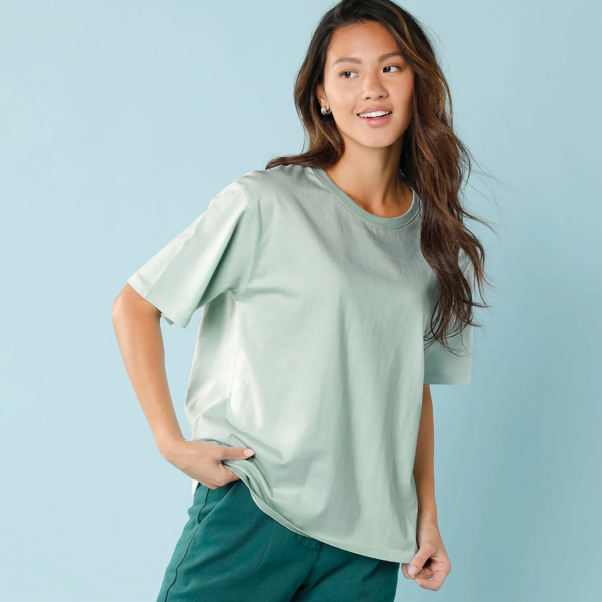 Effen T-shirt met korte mouwen, kleine lengtes