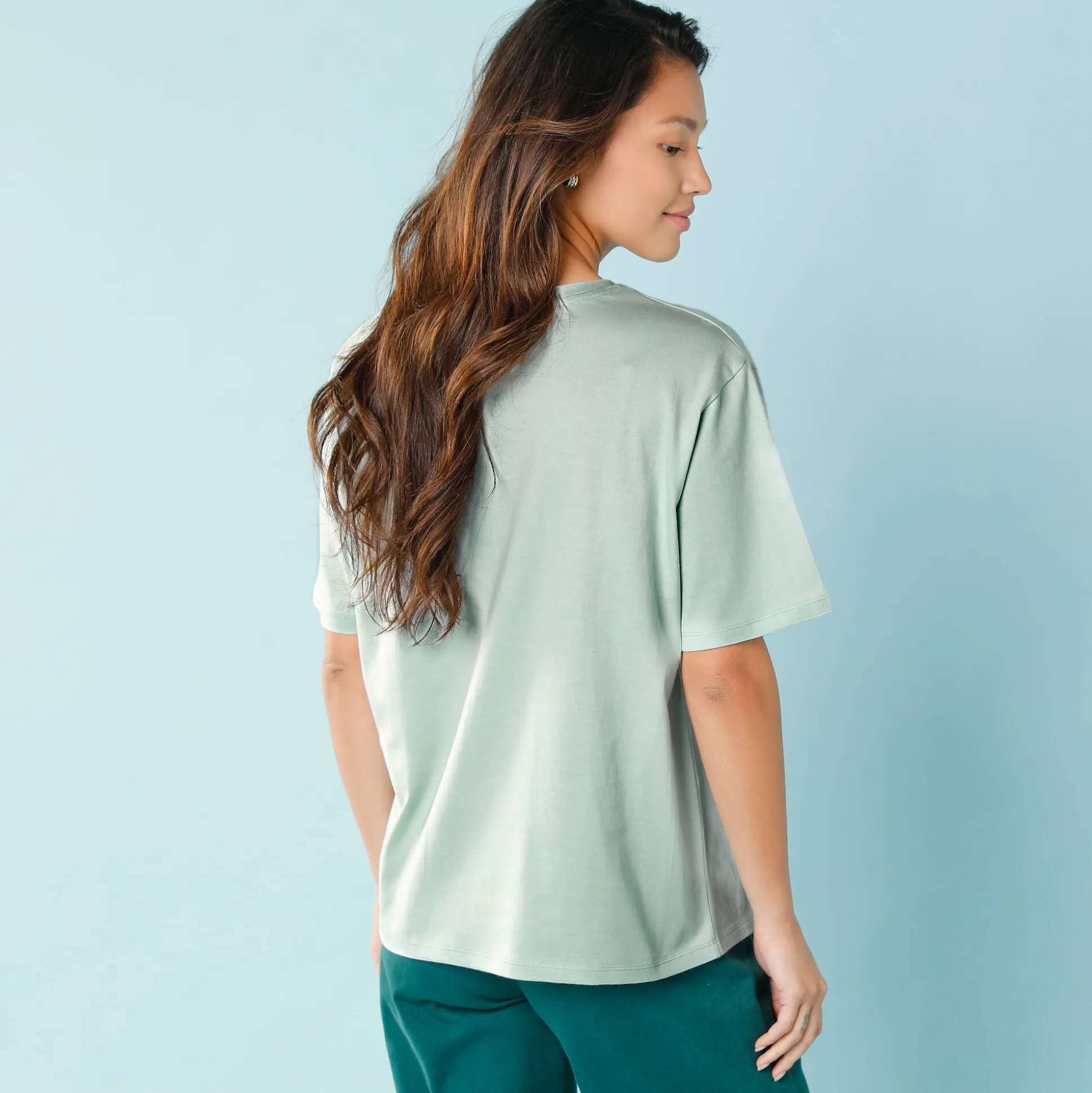Effen T-shirt met korte mouwen, kleine lengtes