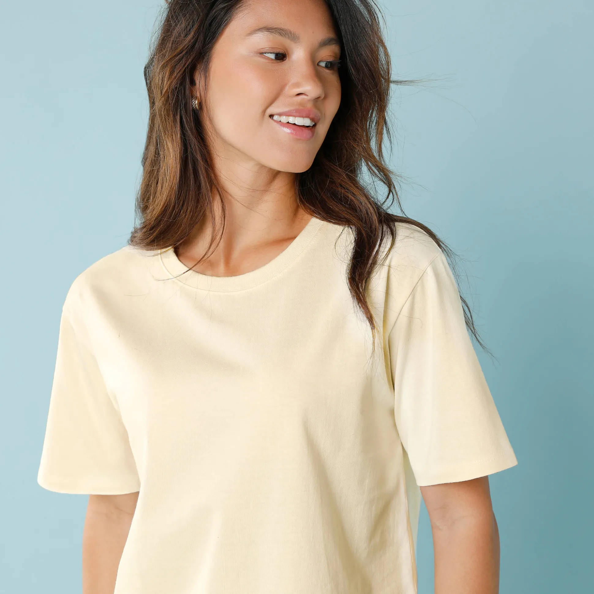 Effen T-shirt met korte mouwen, kleine lengtes