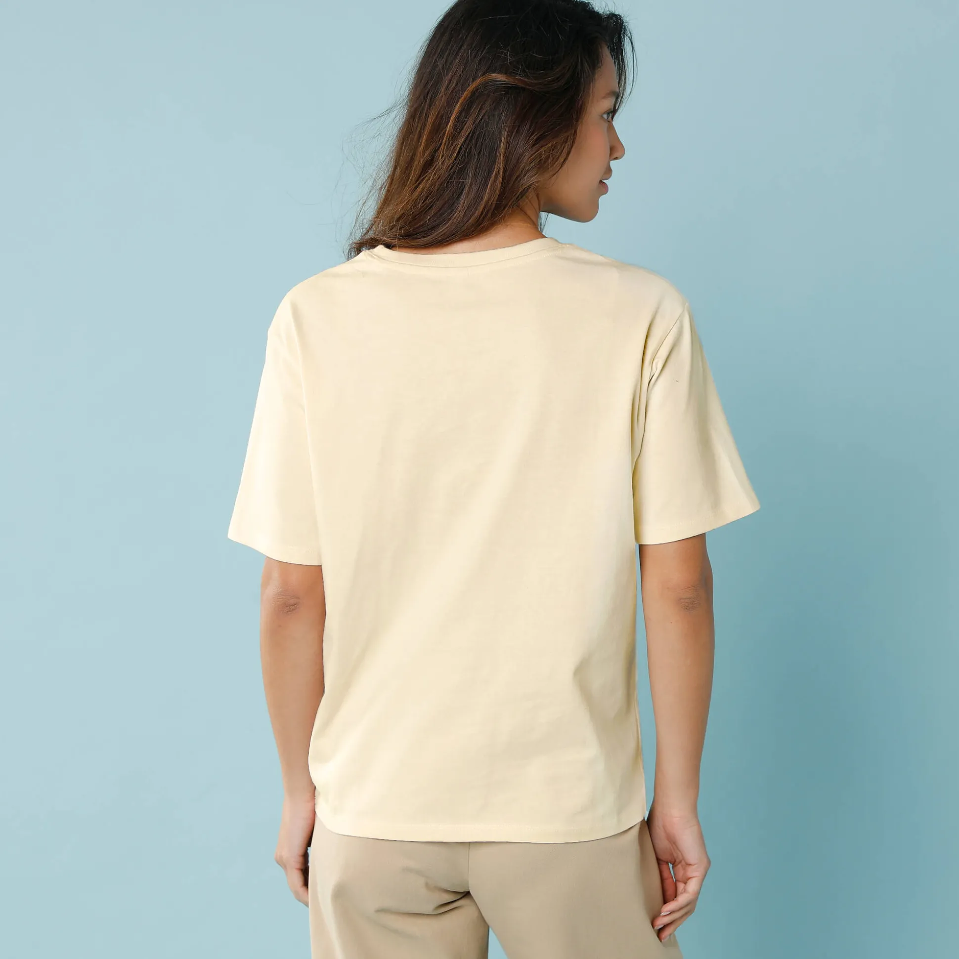 Effen T-shirt met korte mouwen, kleine lengtes