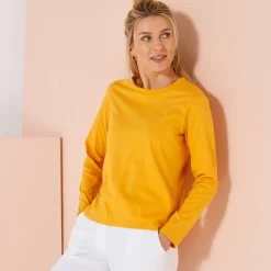 Effen T-shirt met lange mouwen