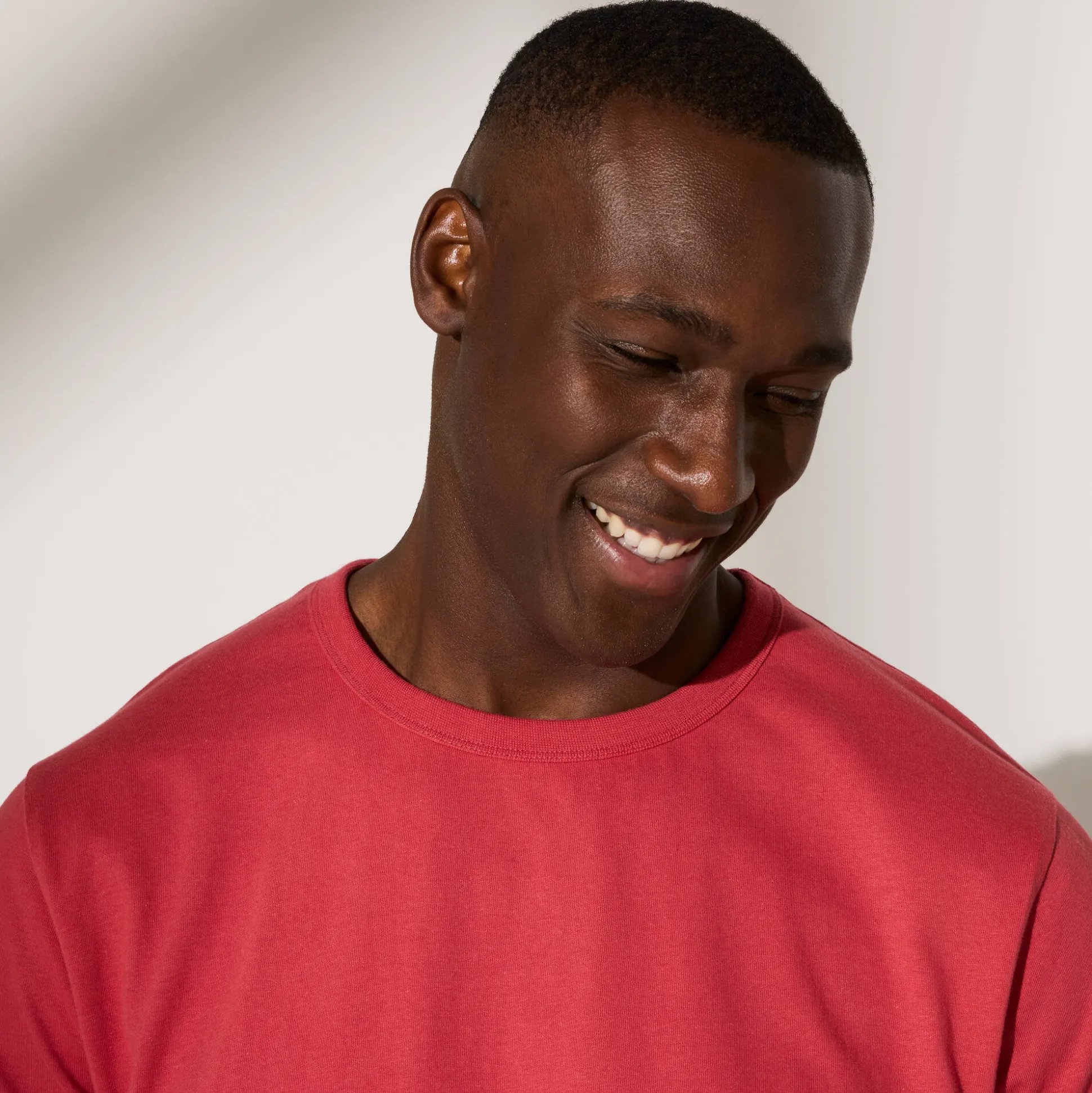 Effen T-shirt met ronde hals en korte mouwen - biologisch katoen