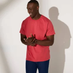 Effen T-shirt met ronde hals en korte mouwen - biologisch katoen