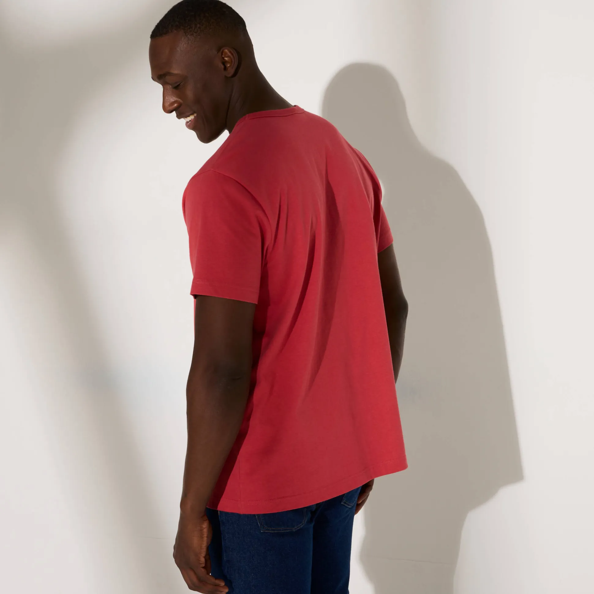 Effen T-shirt met ronde hals en korte mouwen - biologisch katoen
