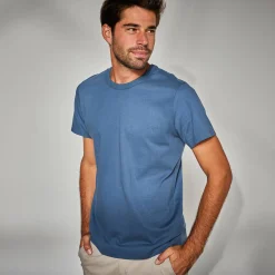 Effen T-shirt met ronde hals en korte mouwen - biologisch katoen