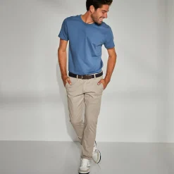 Effen T-shirt met ronde hals en korte mouwen - biologisch katoen