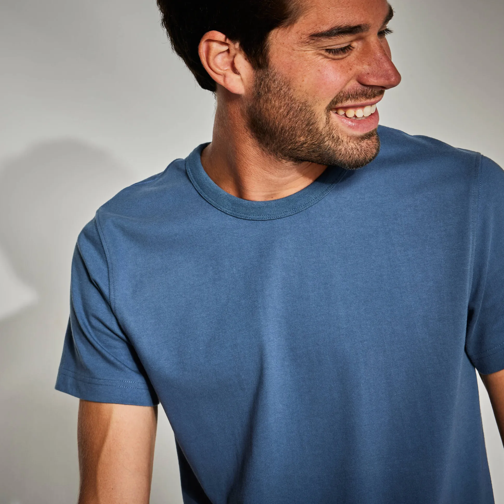 Effen T-shirt met ronde hals en korte mouwen - biologisch katoen