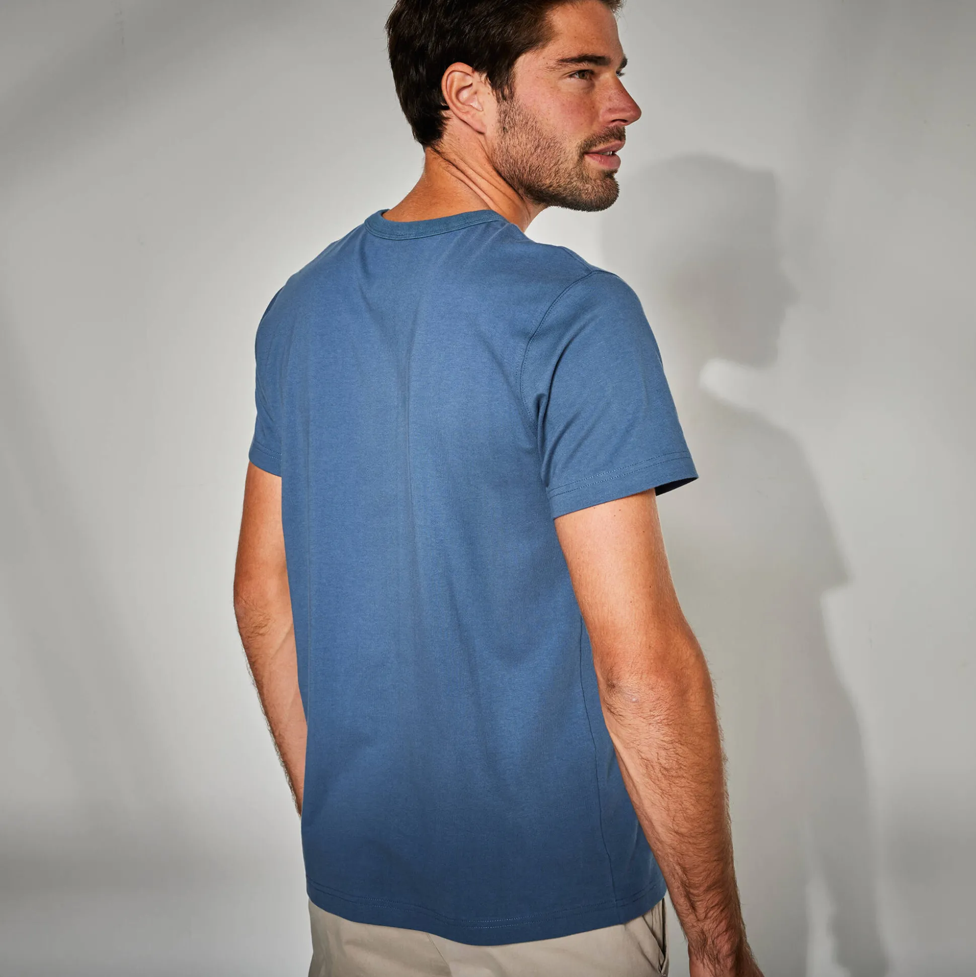 Effen T-shirt met ronde hals en korte mouwen - biologisch katoen