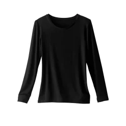 Effen T-shirt met ronde hals, in stretchstof