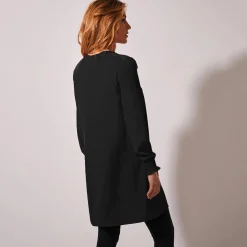 Effen tuniek met kant en lange mouwen