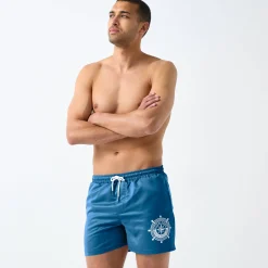 Effen zwemshorty met contrasterend motief