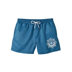 Effen zwemshorty met contrasterend motief
