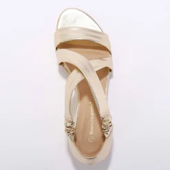 Elastische sandalen met sleehak, kunststof