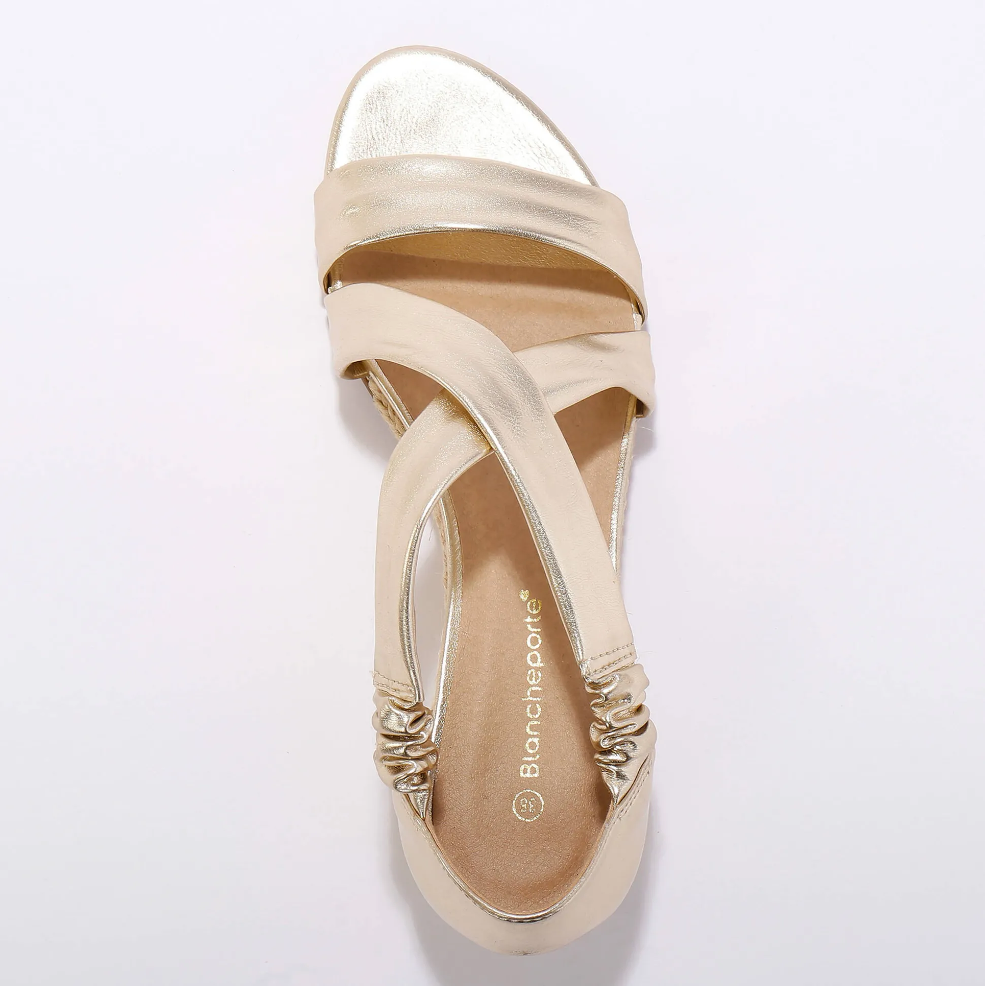 Elastische sandalen met sleehak, kunststof