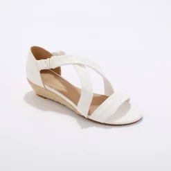 Elastische sandalen met sleehak, kunststof