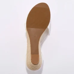 Elastische sandalen met sleehak, kunststof