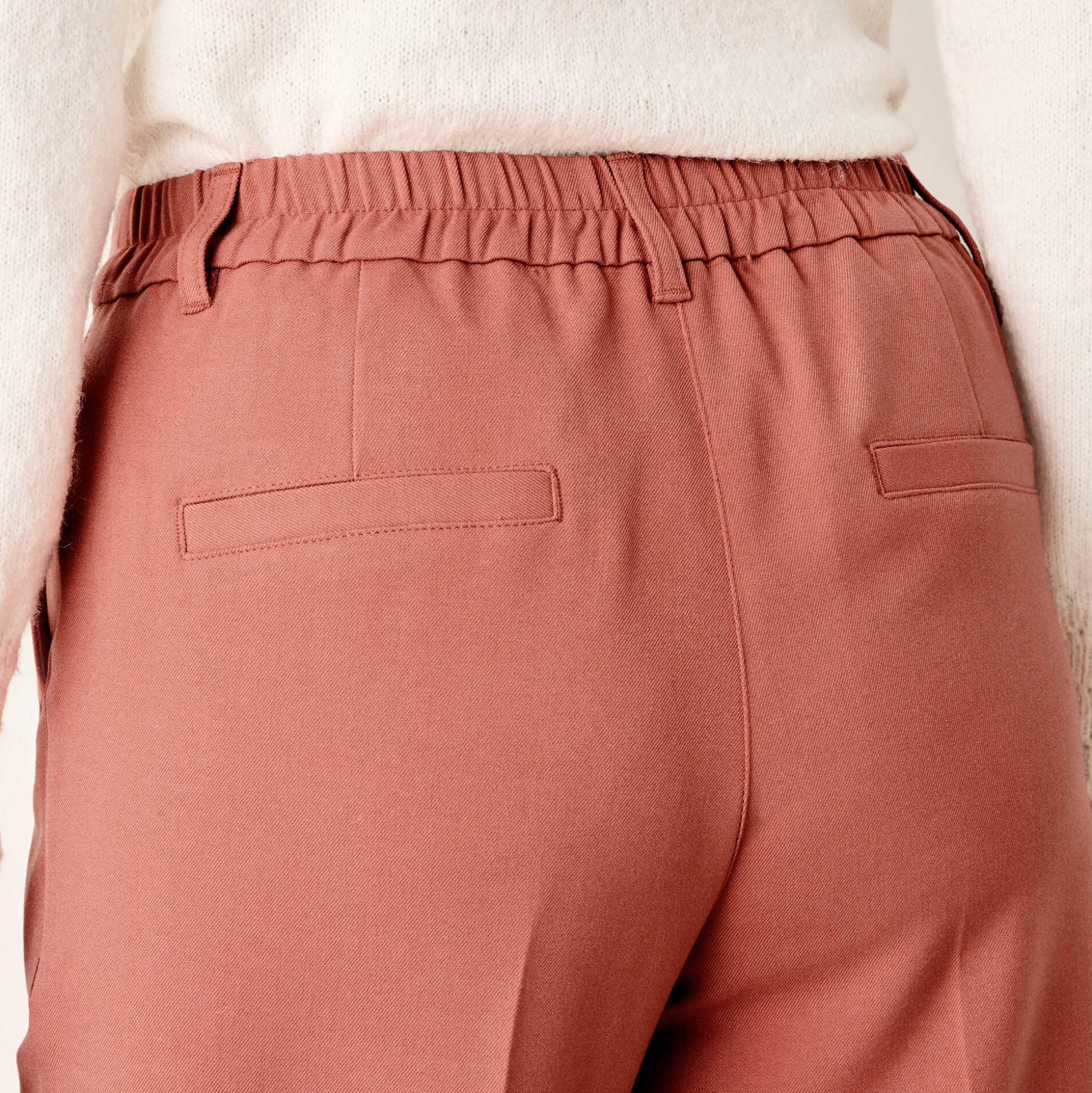 Elegante, rechte broek, effen