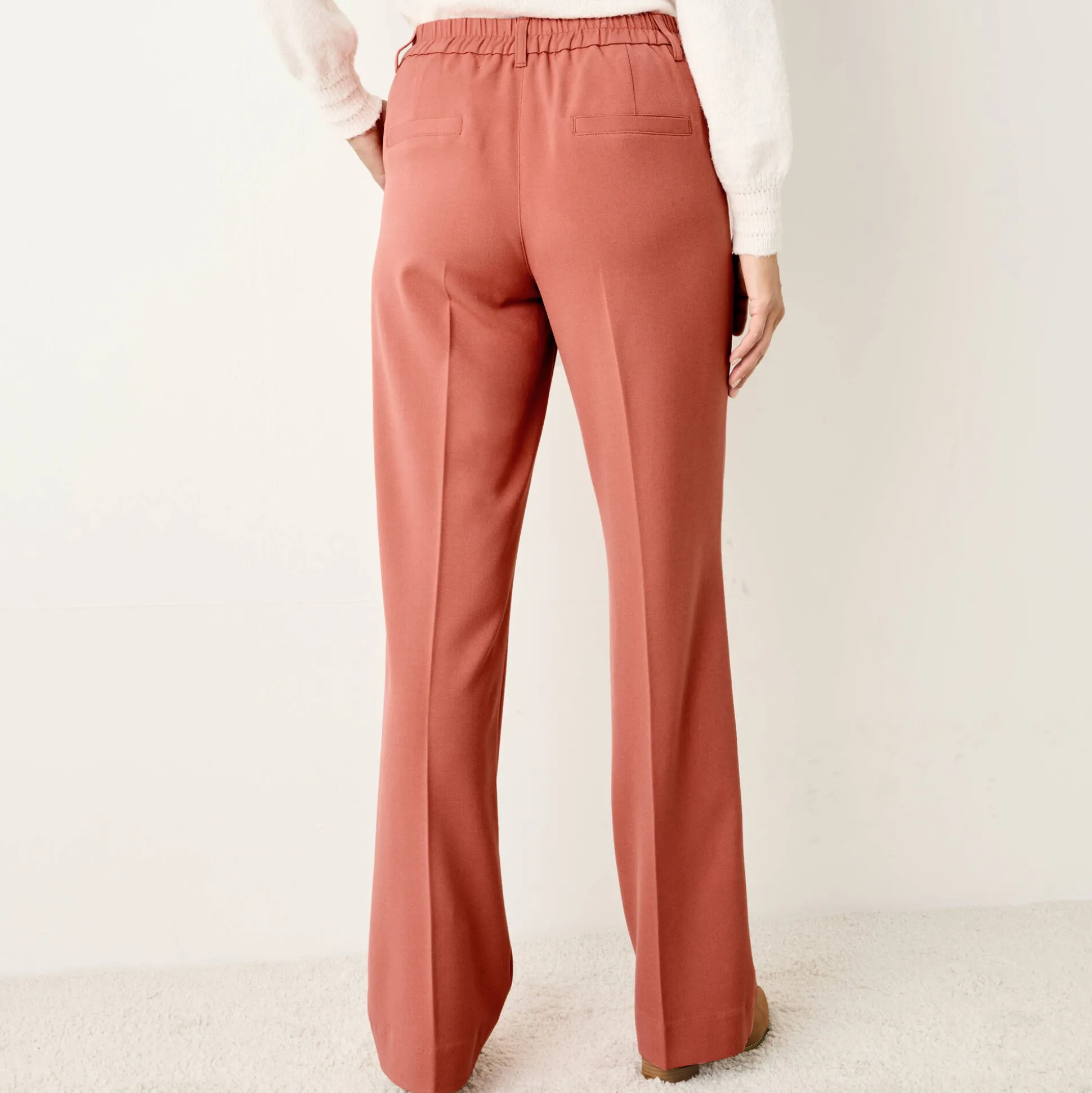 Elegante, rechte broek, effen