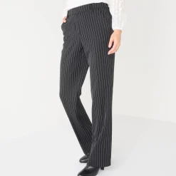 Elegante, rechte broek, gestreept