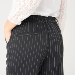 Elegante, rechte broek, gestreept