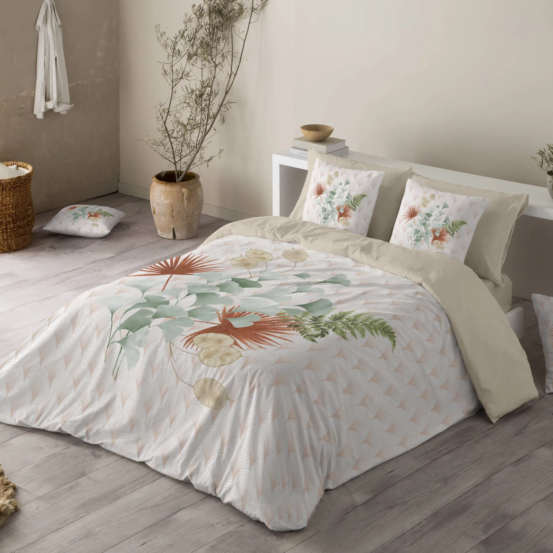 Eve katoenen bedlinnen met bloemenprint