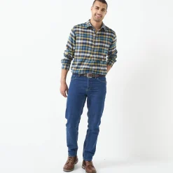 Extralang geruit hemd in flanel