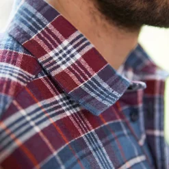 Extralang geruit hemd in flanel