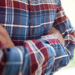Extralang geruit hemd in flanel