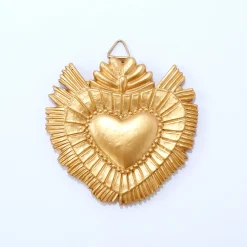 Ex-voto decoratie, goudkleurig polyhars - set van 3