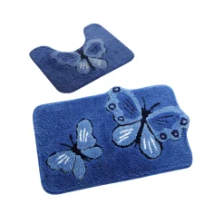 Fantasie badtapijtje met vlindermotief