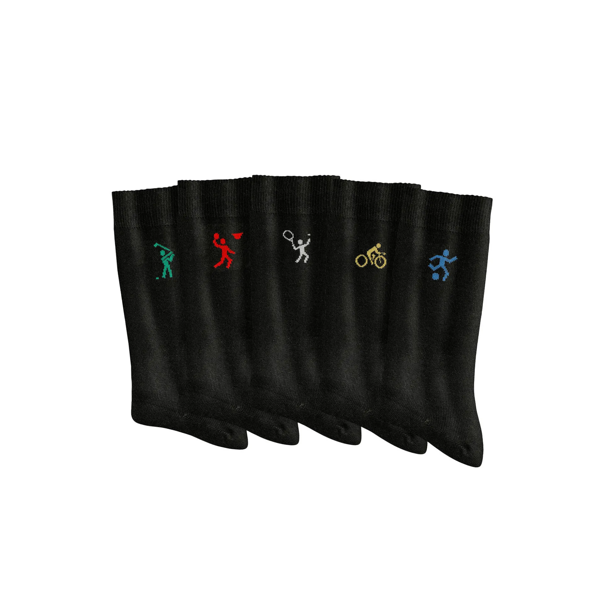 Fantasie 'sport' sokken - set van 5 paar