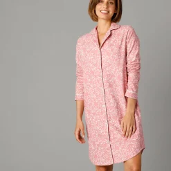 Flanellen nachthemd in liketmodel met bloemenprint