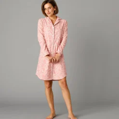 Flanellen nachthemd in liketmodel met bloemenprint