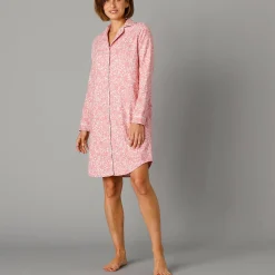 Flanellen nachthemd in liketmodel met bloemenprint