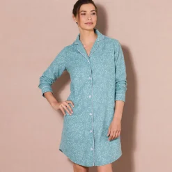 Flanellen nachthemd in liketmodel met bloemenprint