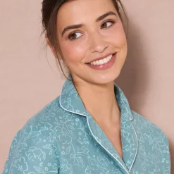 Flanellen nachthemd in liketmodel met bloemenprint